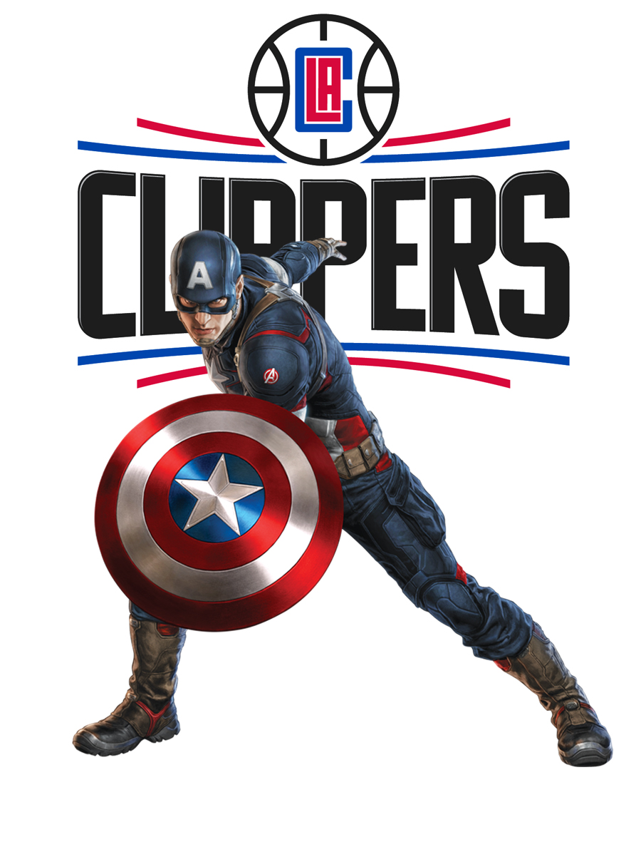 Los Angeles Clippers Captain America Logo vinyl decal